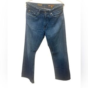 AG Adriano Goldschmied Dark Blue Men's Straight Jeans Size 31x32